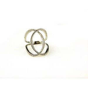 ring in zilver model diana gezet met cubic zirconia