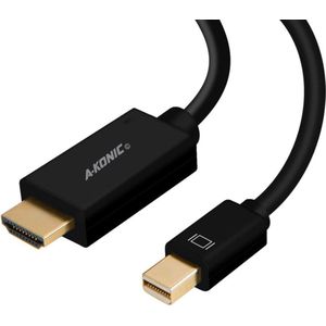 A-Konic Mini DisplayPort naar HDMI-kabel - 1,8 m - Zwart