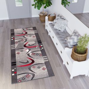 Tapiso Dream Tapijt Loper Gangloper Grijs Woonkamer Maat- 140x800