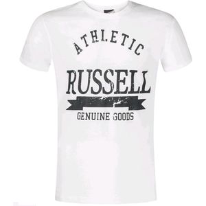 Russell Athletic - Crew Neck SS Tee - Wit T-shirt - S - Wit