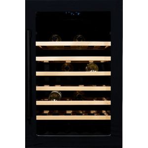 Vinata Premium Wijnklimaatkast Serottini Inbouw - Zwart - 48 flessen - 88.5 x 59x 55.8 cm - Glazen deur
