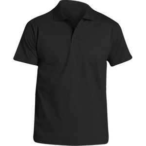 SOLS Heren Prescott Jersey Poloshirt met korte mouwen (Diep zwart)