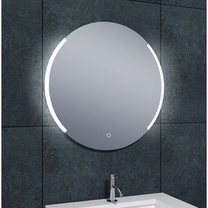 Badkamerspiegel Wiesbaden Rond 80x80cm Geintegreerde LED Verlichting Verwarming Anti Condens Touch Lichtschakelaar Dimbaar