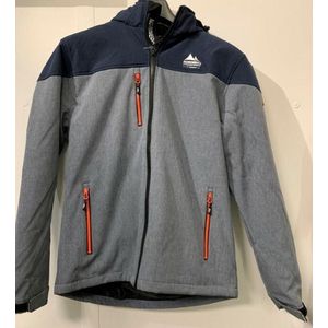 Nordberg heren softshell jas Borg grey/navy - maat XXL