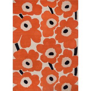 Vloerkleed Marimekko Unikko Orange Red 132403 - maat 140 x 200 cm