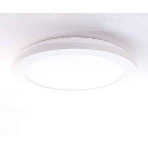 Witte plafondlamp Anne | 1 lichts | wit | kunststof / metaal | Ø 26 cm | hal / badkamer lamp | modern design