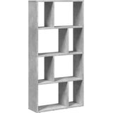 vidaXL - Boekenkast - 60x20x120 - cm - bewerkt - hout - betongrijs
