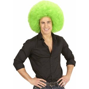 Pruik Afro Extra Groot Groen | One Size