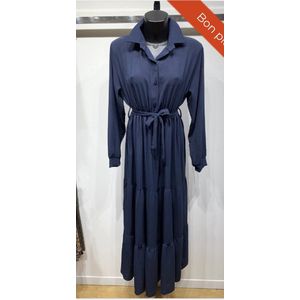 Maxi jurk, donkerblauw, one size