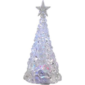 Svenska LivingVerlichte piramide kerstboom - acryl - 21 cm - color changing