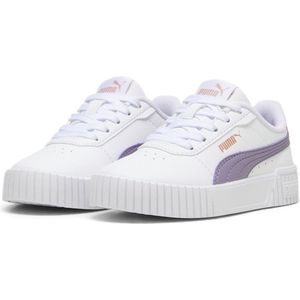 PUMA Carina 2.0 PS Meisjes Sneakers - PUMA White-Pale Plum-Deeva Peach - Maat 34