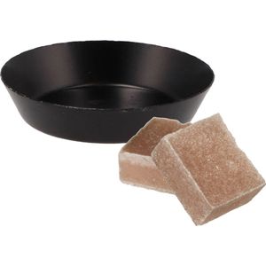 Amberblokjes/geurblokjes cadeauset - sandelhout geur - inclusief schaaltje