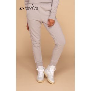 Basic Jogging Pants &C x REVIVE Light Grey, maat S, kort model, met koord, van biologisch katoen, EU gemaakt