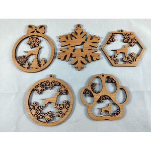 Kerstboomversiering Set van 5  Dalmatier