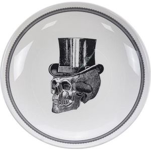 Tokyo Design Studio - Skull Design Top Hat Pasta Bowl - Pasta Kom 24.5x3.5cm 1000ml