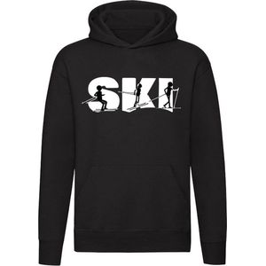 Ski | wintersport | skien | Unisex | Trui | Hoodie | Sweater | Capuchon | Zwart