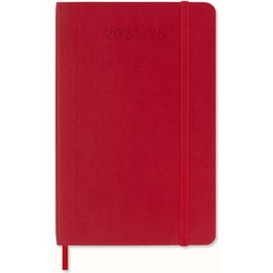 Moleskine 18 Maanden Agenda - 2024/25 - Wekelijks - Pocket - Zachte Kaft - Rood