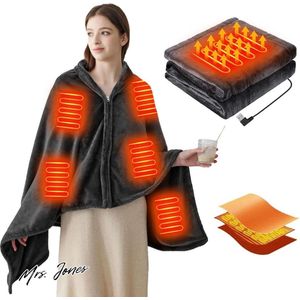 Mrs. Jones Elektrische deken USB warmtedeken - 3 temperatuurniveaus - machinewasbaar .