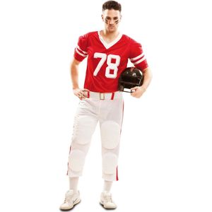 VIVING COSTUMES / JUINSA - Rood American Football kostuum voor mannen - XL - Volwassenen kostuums