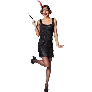 dressforfun - Vrouwenkostuum charleston L - verkleedkleding kostuum halloween verkleden feestkleding carnavalskleding carnaval feestkledij partykleding - 301582