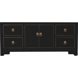 Fine Asianliving Chinese TV Kast Onyx Zwart - Orientique Collection B106xD45xH46cm Chinese Meubels Oosterse Kast