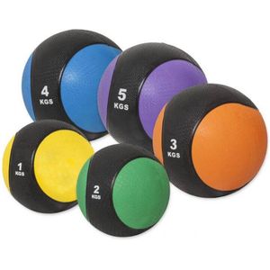 Gorilla Sports Medicijn Bal set 15 kg - 5 trainings Ballen - Medicine ball - Leer