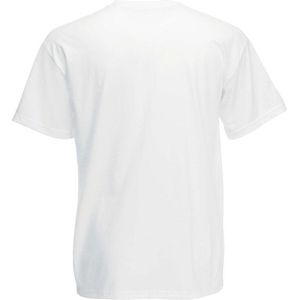 Set van 5x stuks basic witte t-shirt voor heren - voordelige katoenen shirts - Regular fit, maat: XL (42/54)