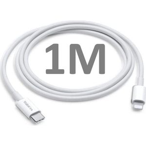 USB C naar Lightning kabel 1Meter - Wit | Geschikt voor Apple - iPhone oplader kabel