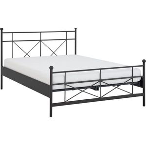 Beter Bed Bed Milano met lattenbodems en Silver Pocket deluxe Foam matras - 140 x 200 cm - antraciet