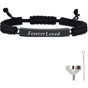 Luxe As Armband - Verstelbaar - 18-28 CM - Met Ashanger - Voor As, Haren of Parfum - Assieraad - Gedenksieraad - Urn - Incl. As vuller en Opbergzakje - Forever Loved