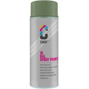 CROP Spuitbus RAL 6011 Resedagroen - Mat - 400ml - Spuitbus verf Groen - 100% kleurecht - Sneldrogend - Binnen & Buiten - RAL6011