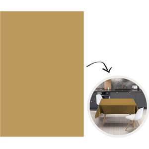 Tafelkleed - Tafellaken - 180x260 cm - Okergeel - Kleur - Herfst - Geel - Effen - Kleuren - Binnen en Buiten