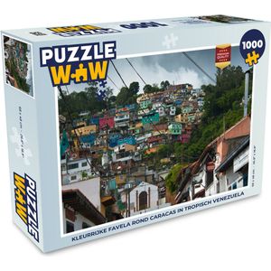 Puzzel Kleurrijke favela rond Caracas in tropisch Venezuela - Legpuzzel - Puzzel 1000 stukjes volwassenen
