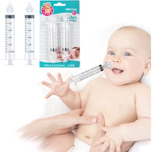 Neusreiniger Baby - Neuszuiger - Snotzuiger Baby verzorging - Neuspompje Baby - Neuspeer - Toetenvegers - Snoetenpoetsers – Baby Neusreiniger - Neusspuit Baby -Neusspuit voor Baby's - 2 stuks - Neus spuit