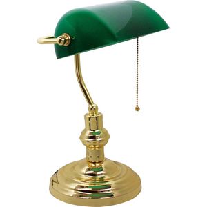 Tafellamp - Classic - Groen Goud Kleur - Banker - E27 Fitting