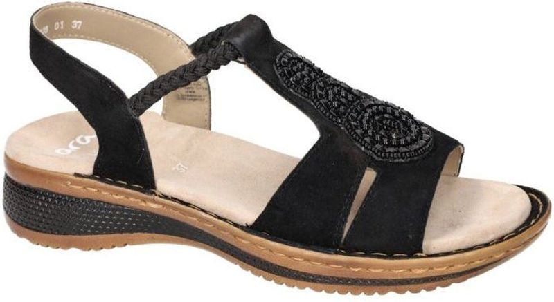 Ara -Dames - zwart - sandalen - maat 38