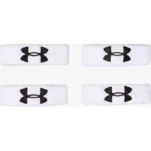 Under Armour 1-inch Performance Wristbands Voor Pols Of Biceps (4 stuks) - Wit