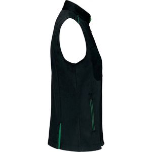 Bodywarmer Dames M WK. Designed To Work Mouwloos Black / Kelly Green 65% Polyester, 35% Katoen