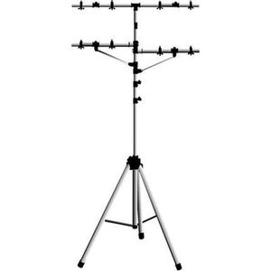 HQ Power Double lighting stand tripod Universeel 3 poot/poten Zwart, Roestvrijstaal