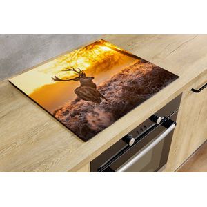 Inductiebeschermer - Hert In De Ochtend - 59x52 cm - Inductiebeschermer - Inductie Afdekplaat Kookplaat - Inductie Mat - Anti-Slip - Keuken Decoratie - Keuken Accessoires
