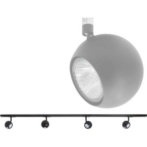 Highlight - Railsysteem Trackline 150 cm + 4 retrobol spots zwart