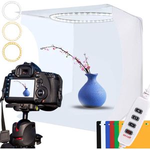 Fotostudio Lichtbox - Achtergrondverlichting voor Fotografie - Fotostudio Met LED Verlichting - Accessoire voor Fotografie - Verbeteringstool voor Foto's - 30 cm Verstelbaar Licht