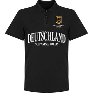 Duitsland Rugby Polo - Zwart  - XL