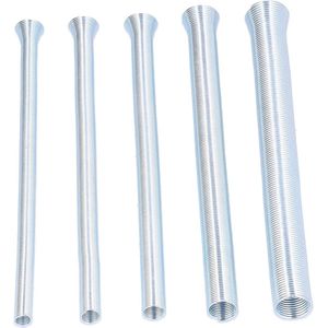 5-in-1 buisbuigset voor buitenbuizen - buisbuigveer met maten 1/4, 5/16, 3/8, 1/2 en 5/8 inch
