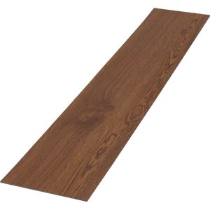 Deluxe PVC klevende vinyl vloerbedekking voor 2,23 m² rode eik bruin 2 mm dik ML-Design