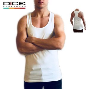 Dice Underwear 2-stuks mannen Tank-top met racerback wit maat S