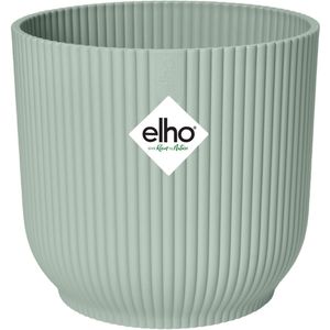 Elho Vibes Fold Rond 16 - Bloempot voor Binnen - 100% Gerecycled Plastic - Ø 16.1 x H 14.8 cm - Sorbet Groen