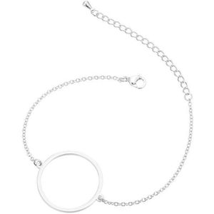 24/7 Jewelry Collection Cirkel Armband - Open - Zilverkleurig