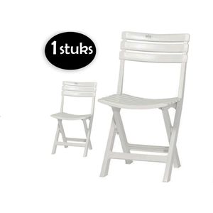 Witte Opvouwbare Bistrostoelen - Verstelbare Rugleuning - 46 cm x 41 cm x 78 cm