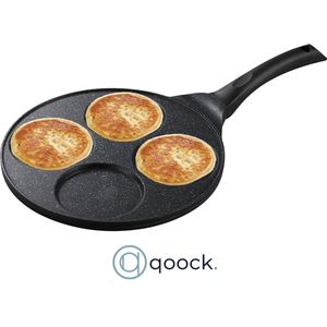 Cheffinger© | Crêpemaker | Pannenkoeken pan | 4 Kop | Gegoten Aluminium | Alle Warmtebronnen inclusief inductie